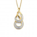 9ct-Diamond-Twist-Pendant Sale