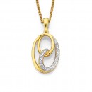 9ct-Diamond-Set-Swirls-Pendant Sale