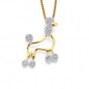 9ct-Diamond-Set-Poodle-Pendt Sale