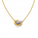 9ct-Tri-Tone-Knot-Necklet Sale