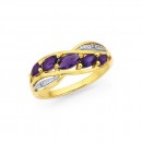 9ct-Amethyst-Diamond-Ring Sale