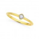 9ct-Diamond-Ring-In-Square-Setting Sale