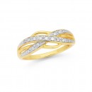 9ct-Diamond-Crossover-Ring Sale