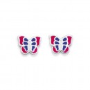 Sterling-Silver-Enamel-Butterfly-Studs Sale