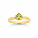 9ct-Oval-Peridot-Diamond-Ring Sale