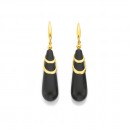 9ct-Swirl-On-Onyx-Earrings Sale