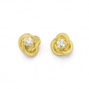 9ct-Cubic-Zirconia-Knot-Stud-Earrings Sale