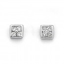 9ct-White-Gold-Diamond-Square-Stud-Earrings-TDW10ct Sale