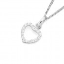 Sterling-Silver-Cubic-Zirconia-Heart-Pendant Sale