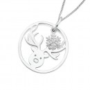 Sterling-Silver-Reindeer-Snowflake-Pendant Sale