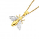 9ct-Two-Tone-Bee-Pendant Sale