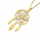 9ct-Cubic-Zirconia-Dreamcatcher-Pendant Sale