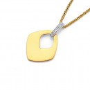 9ct-Gold-Diamond-Set-Open-Diamond-Pendant Sale