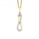 9ct-Diamond-Set-Infinity-Pendant Sale