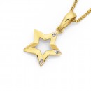 9ct-Diamond-Set-Open-Star-Pendant Sale