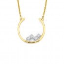 9ct-Horseshoe-with-Diamond-Necklet Sale