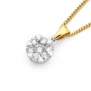 9ct-Diamond-Cluster-Pendant Sale