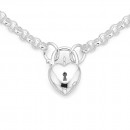 Sterling-Silver-45cm-Belcher-Chain-with-Heart-Padlock Sale