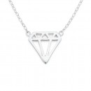 Sterling-Silver-Diamond-Shape-Necklet Sale