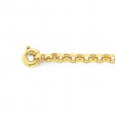 9ct-19cm-Solid-Round-Belcher-Bracelet-with-Bolt-Ring Sale