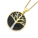 9ct-Onyx-Diamond-Tree-Pendant Sale