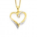 9ct-Diamond-Set-Heart-Pendant Sale