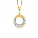 9ct-Circle-Diamond-Set-Pendant Sale