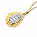 9ct-Vintage-Pear-Shape-Diamond-Pendant Sale