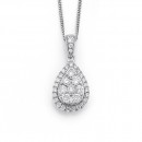 9ct-White-Gold-Diamond-Pendant-Total-Diamond-Weight-50ct Sale