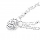 Sterling-Silver-Cubic-Zirconia-Scroll-Padlock-Bracelet Sale