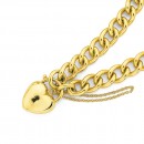 9ct-19cm-Handmade-Curb-Padlock-Bracelet Sale