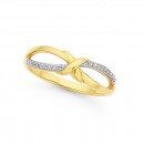 9ct-Diamond-Set-Crossover-Ring Sale