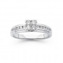 9ct-White-Gold-Diamond-Engagement-Ring Sale