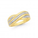 9ct-Diamond-Crossover-Ring Sale