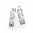 Princess-Cubic-Zirconia-Huggie-Earrings-in-Sterling-Silver Sale