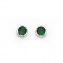Sterling-Silver-Green-Cubic-Zirconia-4mm-Round-Stud-Earrings Sale