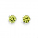 Green-Cubic-Zirconia-Studs-in-Sterling-Silver Sale