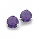 Sterling-Silver-Violet-Cubic-Zirconia-Studs Sale