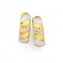 9ct-Tri-Tone-Diamond-Cut-Huggies Sale