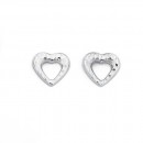 9ct-White-Gold-Heart-Studs Sale