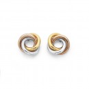 9ct-Tri-Tone-Knot-Studs Sale