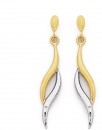 9ct-Two-Tone-Drop-Earrings Sale