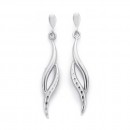 9ct-White-Gold-Diamond-Cut-Earrings Sale