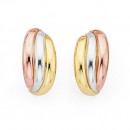 9ct-Tri-Tone-Hoop-Studs Sale