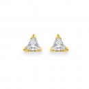 9ct-Triangle-Cubic-Zirconia-Studs Sale