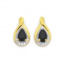 9ct-Sapphire-Diamond-Earrings Sale