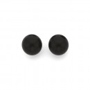 Onyx-Ball-Earrings-in-9ct-Yellow-Gold Sale