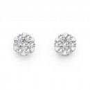 9ct-Diamond-Cluster-Studs Sale