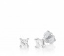 9ct-White-Gold-Princess-Cut-Diamond-Studs Sale