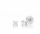 18ct-White-Gold-Princess-Cut-Diamond-Screwback-Studs-Total-Diamond-Weight25ct Sale